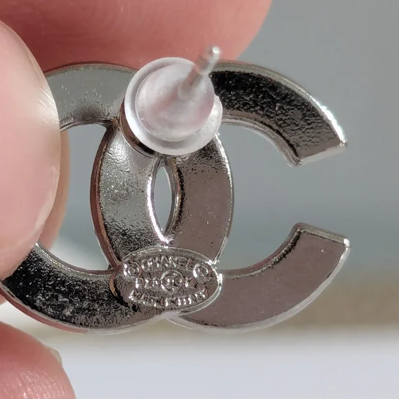 Chanel Silver Earrings - Picture 2 of 5